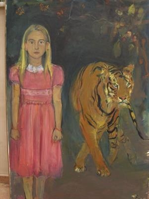 girl with tiger