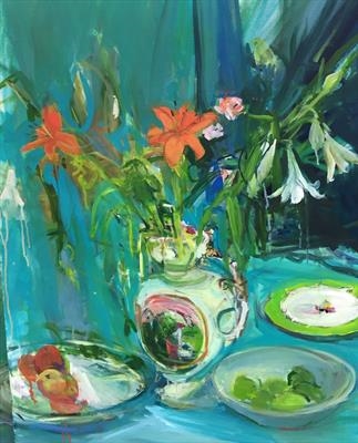 still life- lillies warm my heart